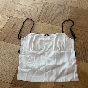 Edikted White Camisole with Black Straps